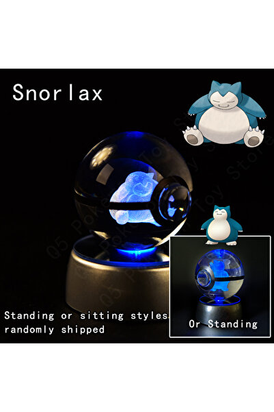 Choice19 11 Snorlax Pokemon Crystal Ball 3D Pikachu Mewtwo Mew Gengar Night L...