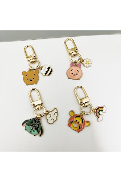 choice2 5cm set of 4pcs Instagram Cute Pooh Winnie The Pooh Keychain Cartoon ...