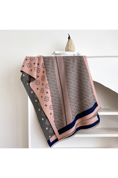 Choice6 Pink New Brand Elegance Two-Sided Print Scarf Soft Warm Fringe Pashmi...
