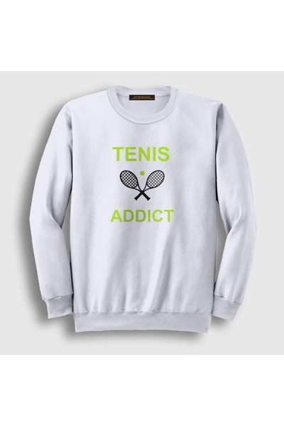 Presmono Unisex bela majica za tenis Addict Sports 329912tt