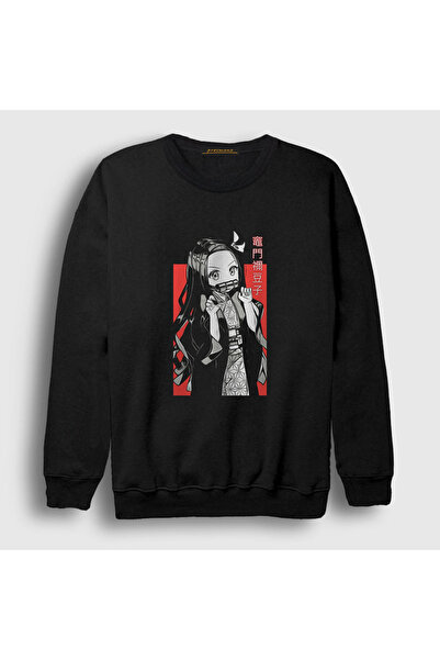 Presmono Unisex crna Nezuko Kamado V3 anime majica Demon Slayer Kimetsu No Ya...