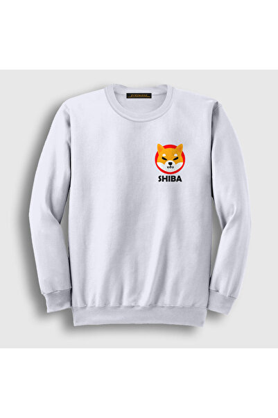 Presmono Unisex bela majica sa Shiba Inu Bitcoin motivom 264382tt