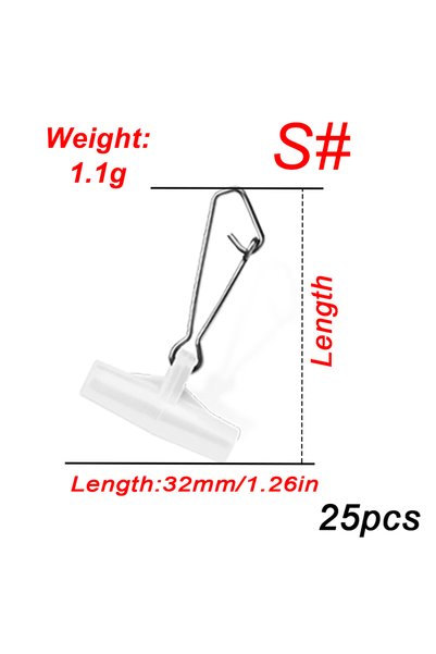 Choice4 White S FishTrip 25pcs Fishing Line Sinker Slides Heavy Duty Swivel S...