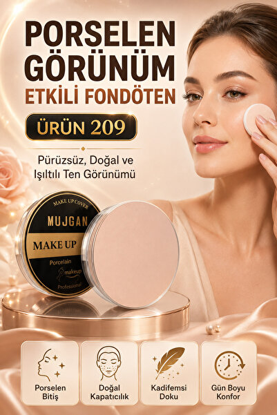 Makeuptime Porselen Görünüm Etkili Fondöten – 209