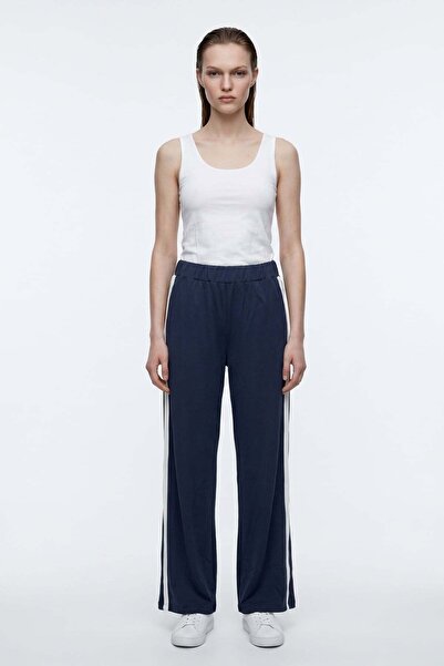 HAKKE Wide Leg Pants with Stripe Detail