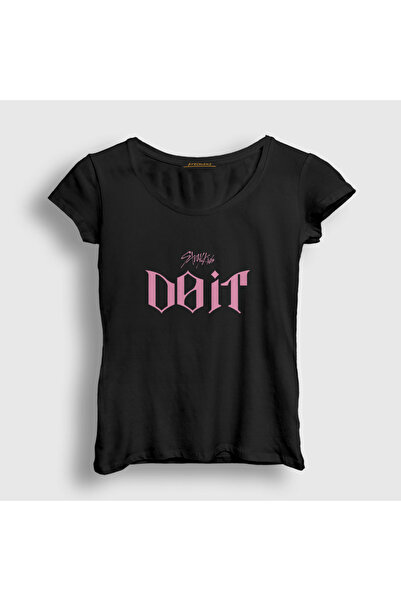 Presmono Women's Black Do It Doit Skz Stray Kids T-Shirt 602723Tt