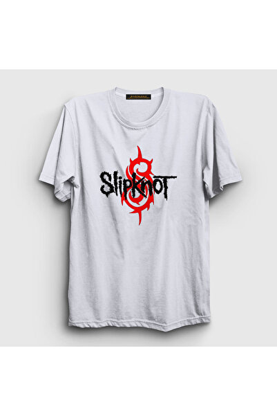 Presmono Unisex White Logo Slipknot T-shirt112631tt