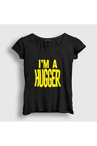 Presmono Tricou negru pentru femei I'm A Hugger WWE Wrestling Bayley 612241tt