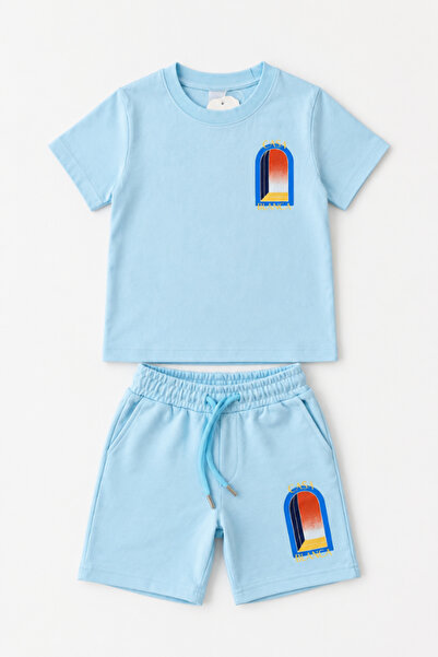 NOBLEKIDS "Casa Blanca" Printed Summer Double Set - Blue