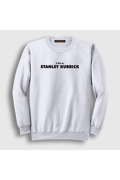 Presmono Unisex White Film by Kubrick Cinema Director Sweatshirt 611416Tt