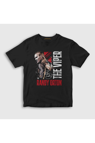 Presmono Unisex Kids Black the Viper Wwe Randy Orton T-Shirt 605232Tt