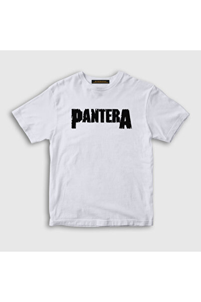 Presmono Unisex Kids White Logo Pantera T-Shirt 168777 Tt