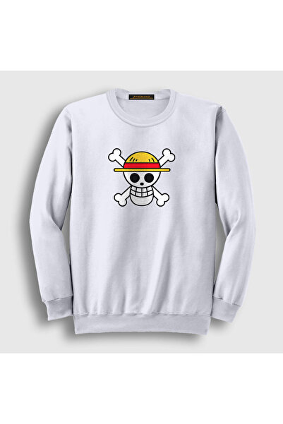 Presmono Unisex bela majica sa logotipom anime serije One Piece 135839tt