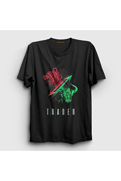 Presmono Unisex Black Bear Bull Stock Market Trader Trader Market T-Shirt 558...