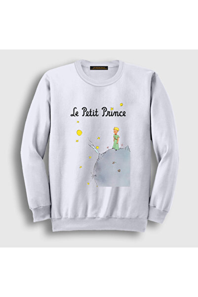 Presmono Unisex White Cover Le Petit Prince Little Prince Sweatshirt 566203Tt