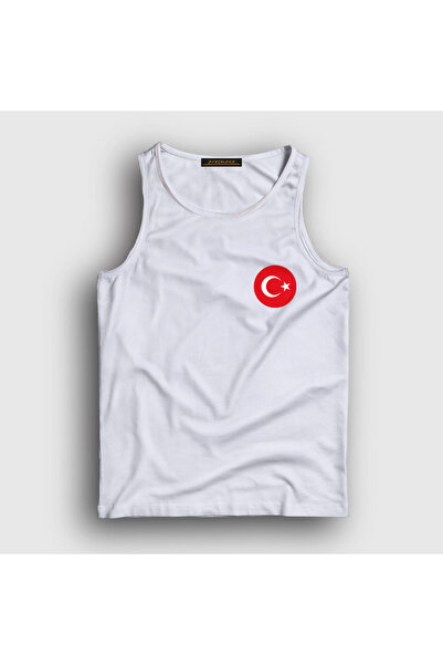 Presmono Bela turska zastava logo unisex potkošulja - polumesec i zvezda okru...