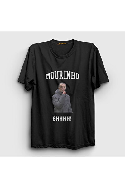 Presmono Unisex Black Shhhh Jose Mourinho T-Shirt 429630Tt