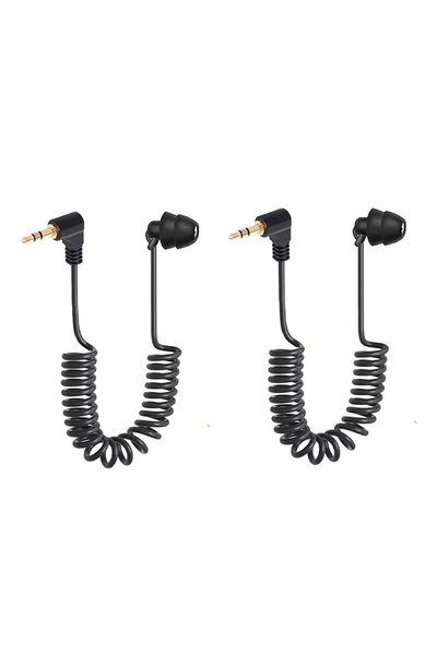 Choice black - 2pcs 3.5mm Spring Earphones Single Side Bluetooth Headphones I...