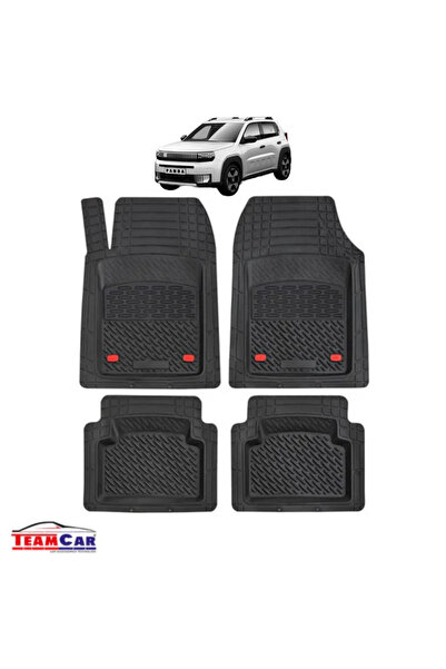 TEAMCAR Πατάκια αυτοκινήτου Fiat Grande Panda - Μαύρα