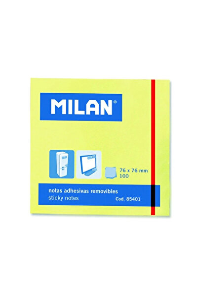 Milan Blocnotes adeziv 76x76 galben pal