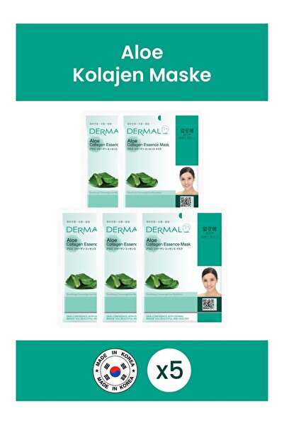 Dermal Soothing and Moisturizing Collagen Mask with Aloe Extract - 23 Gr 5 Pi...