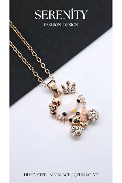 Serenity Princess Crown Hello Kitty Steel Necklace