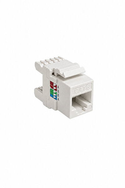 MVLH Cat6 Utp Keystone Jack - 180 Derece Ethernet Duvar Jajı (Dişi Konnektör)