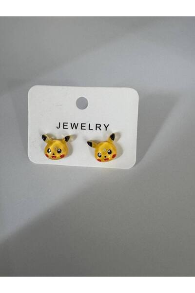 Herşey Nota Pikachu Figured Earrings – Cute, Colorful and Fun Design