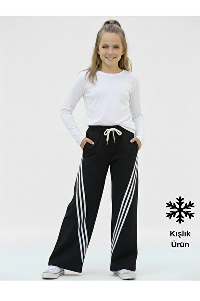 ASYAKİDS CLUB Girl's Thick Winter Fleece-Lined Sweatpants