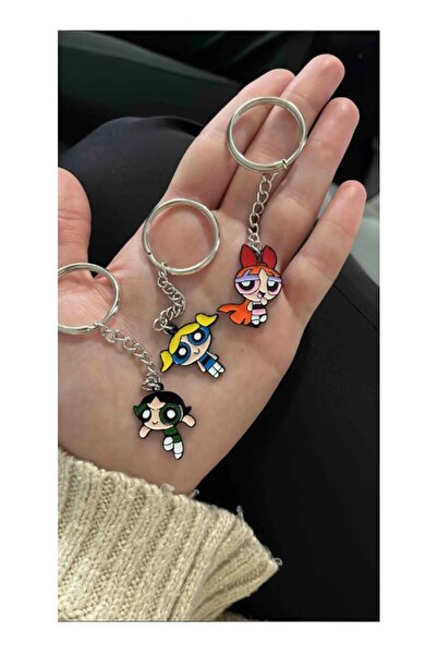 Herşey Nota Σετ μπρελόκ 3 τεμαχίων Powerpuff Girls BFF – Αξεσουάρ Best Friend...