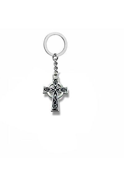 Herşey Nota Breloc cu cruce celtică cu cruce neagră – accesoriu în stil gotic...
