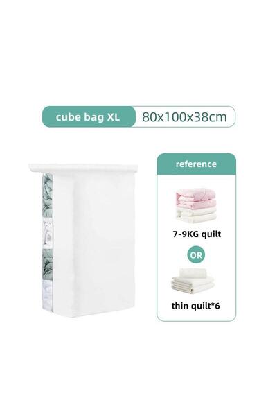 TAILI Cube Vacuum bag XL No Pump Required Vacuum Compression Bag for Storing ...