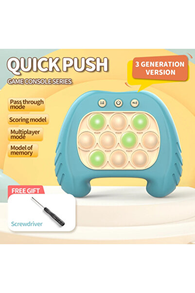 choice2 Blue Quick Push Bubbles Game Electronic Pop Light machine Fidget Toys...