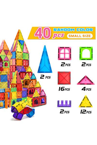 Choice5 40PCS Magnetic Building Blocks Construction Set Montessori Sensory Ed...