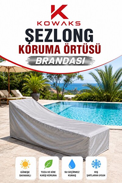 KOWAKS Şezlong Koruma Örtüsü Lüks Yağmur Toz Kir Önleyici Bahçe Mobilya Brand...