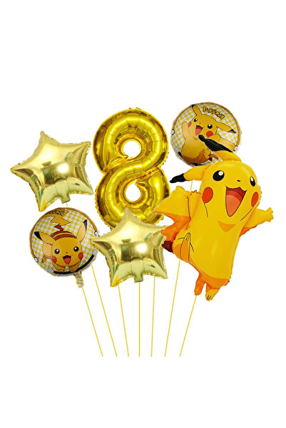 Choice9 1pack 8 6pcs Pokemon Monster Set Series Balloon Set Pikachu Children'...