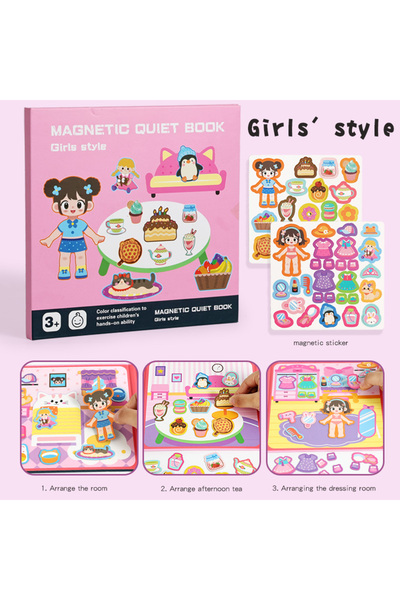 Choice B- Girls Montessori Boys Girls Dress Up Game Busy Book My First Quiet ...