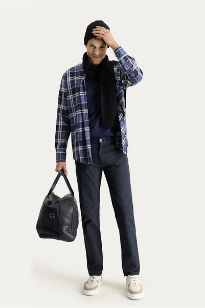 Kiğılı Slim Fit Slim Fit Striped Lycra Canvas / Chino Trousers