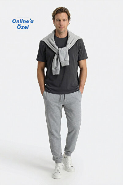 Kiğılı Beli Lastikli İpli Cepli Pamuklu Sweatpant / Eşofman Altı