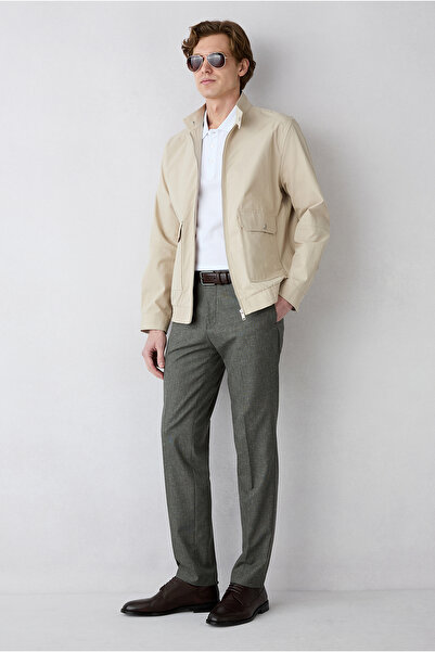 Kiğılı 6 Drop Regular Fit Standard Cut Linen Blend Classic Fabric Trousers