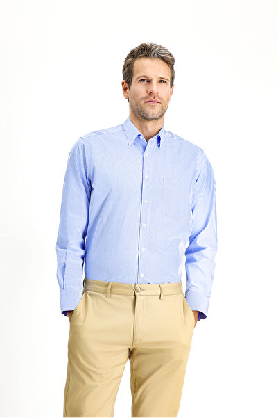 Kiğılı Long Sleeve Classic Striped Cotton Shirt