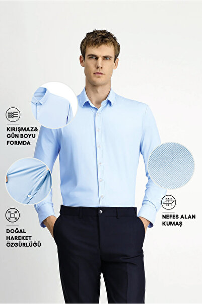 Kiğılı Techno-Line Long Sleeve Regular Fit Lycra Stretchy Shirt