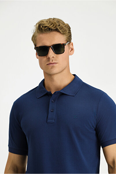 Kiğılı Slim Fit Slim Fit Cotton Non-Curling Polo Neck T-Shirt
