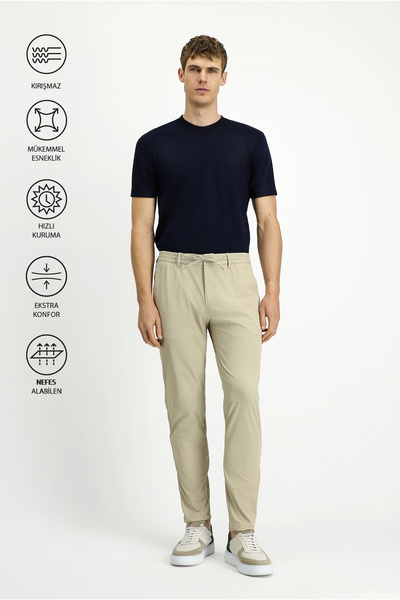 Kiğılı Pantaloni din material clasic Techno-Line 7 Drop Super slim fit Extra ...