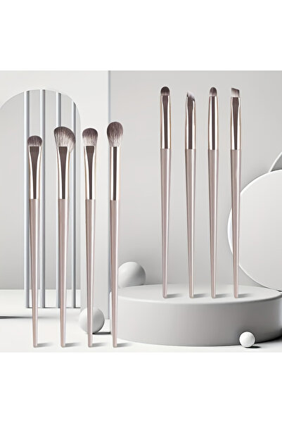 Choice1 Champagne Silver 8-Piece Set of Eye Shadow Makeup Set Brushes Create ...