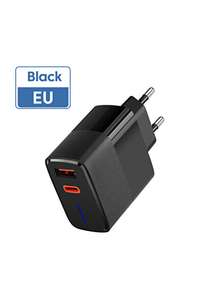 Choice Black EU 100W USB Charger Fast Charging 2 Ports PD QC3.0 Type C Charge...