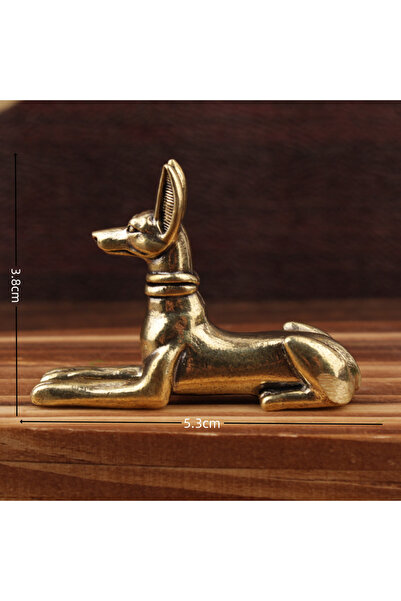 Choice A Brass Egyptian Pharaoh Hound Statue - Exquisite Decorative Art Piece...