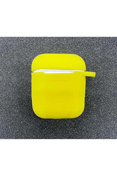 Choice غطاء حماية سيليكون أصفر اللون لسماعات Airpods، غلاف واقي لسماعات البلو...