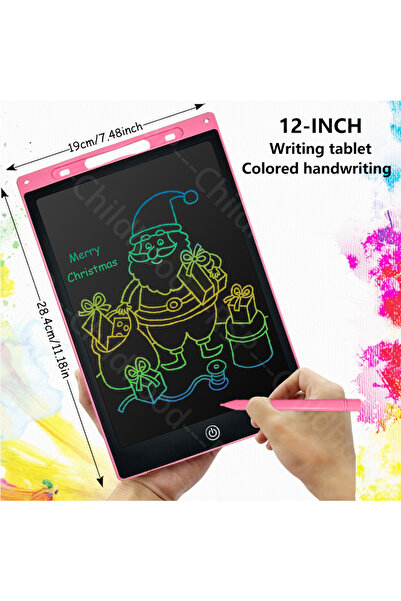 Choice6 12 inch pink 6.5/8.5/10/12/16-Inch LCD Drawing Tablet,Handwriting Pad...
