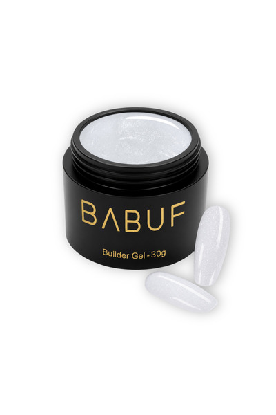 BABUF Gel de Construcție Camuflaj Alb Laptos cu Glitter 30 g – Autonivelant, ...